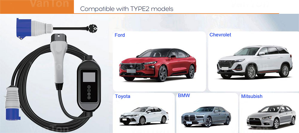 32A Type2 Portable EV charger